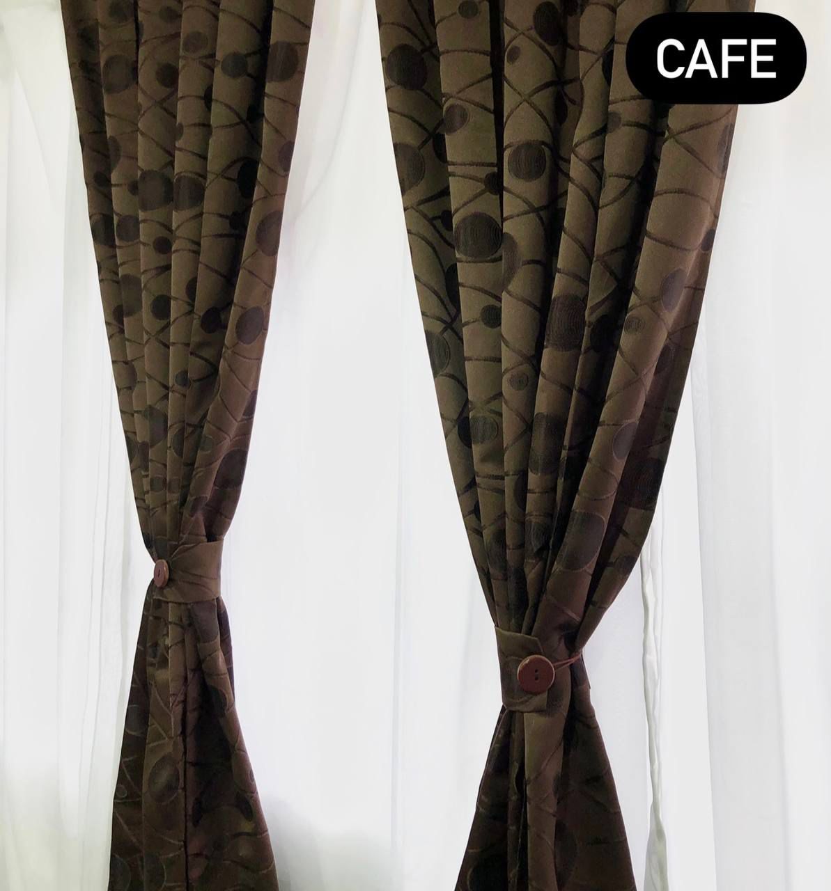 Cortina Jaquard Cafe De 280cm